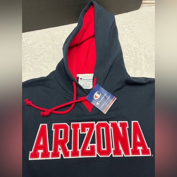 NWT-Champion Arizona wildcats college logo hooded sweatshirt size large - Picture 7 of 8